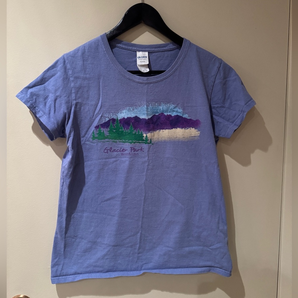 Purple Retro Montana Cotton T-Shirt women’s M